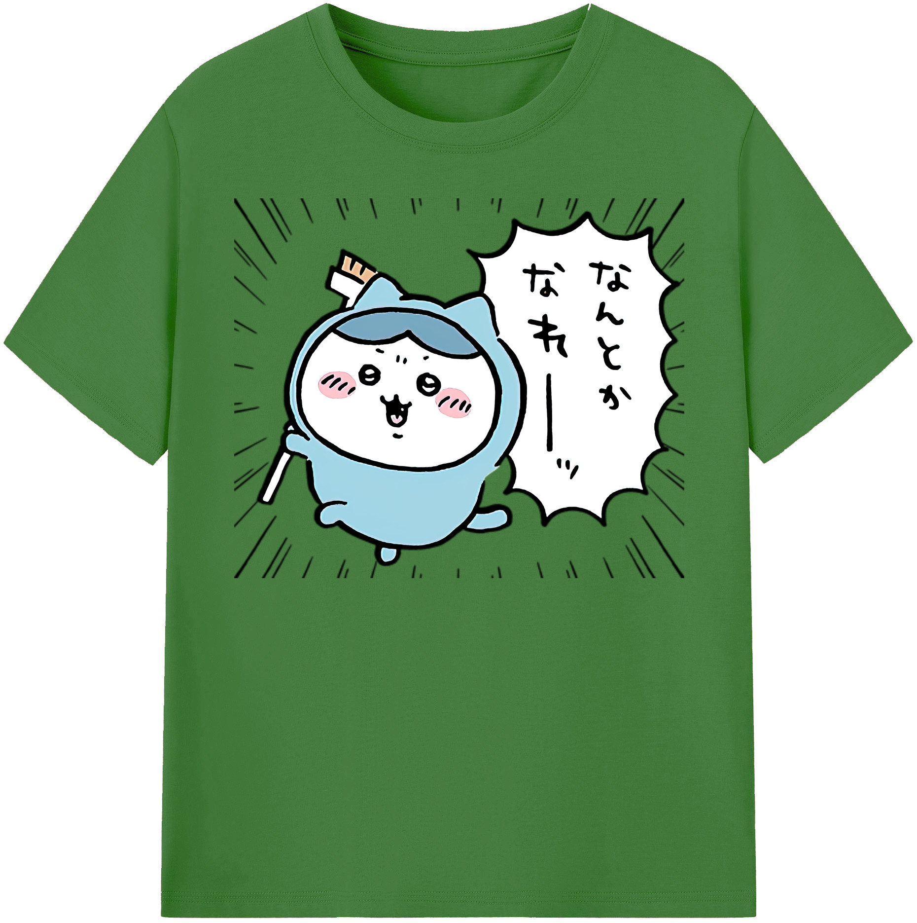 （画像用） ちいかわ ハチワレ Chii-kawa hachiware レディースカジュアルプリントTシャツ（綿100％）